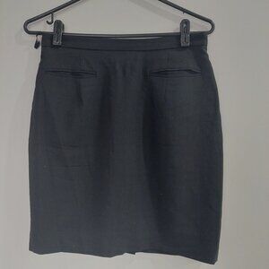 Banana Republic Black 100% Wool Italy Mini Skirt, Size 8